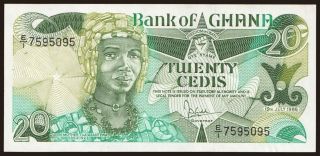 20 cedis, 1986