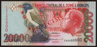 20.000 dobras, 1996, specimen