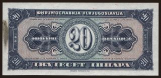 20 dinara, 1951, trial