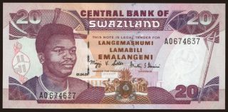20 emalangeni, 2001
