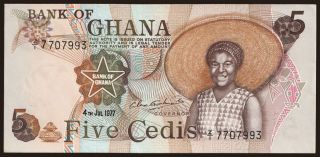 5 cedis, 1977