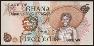 5 cedis, 1977