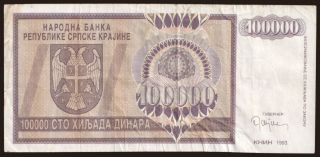 RSK, 100.000 dinara, 1993