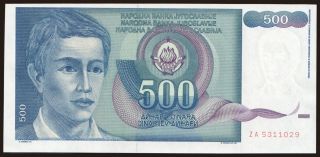 500 dinara, 1990