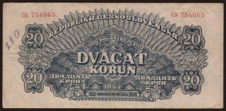 20 korun, 1944