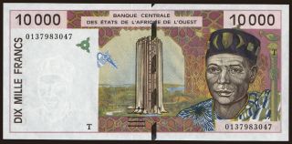 Togo, 10.000 francs, 1995