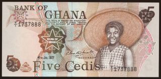 5 cedis, 1977