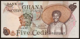 5 cedis, 1977