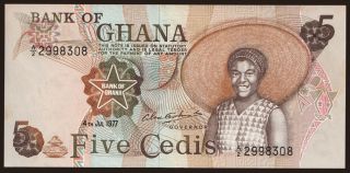 5 cedis, 1977