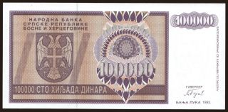 RSBH, 100.000 dinara, 1993