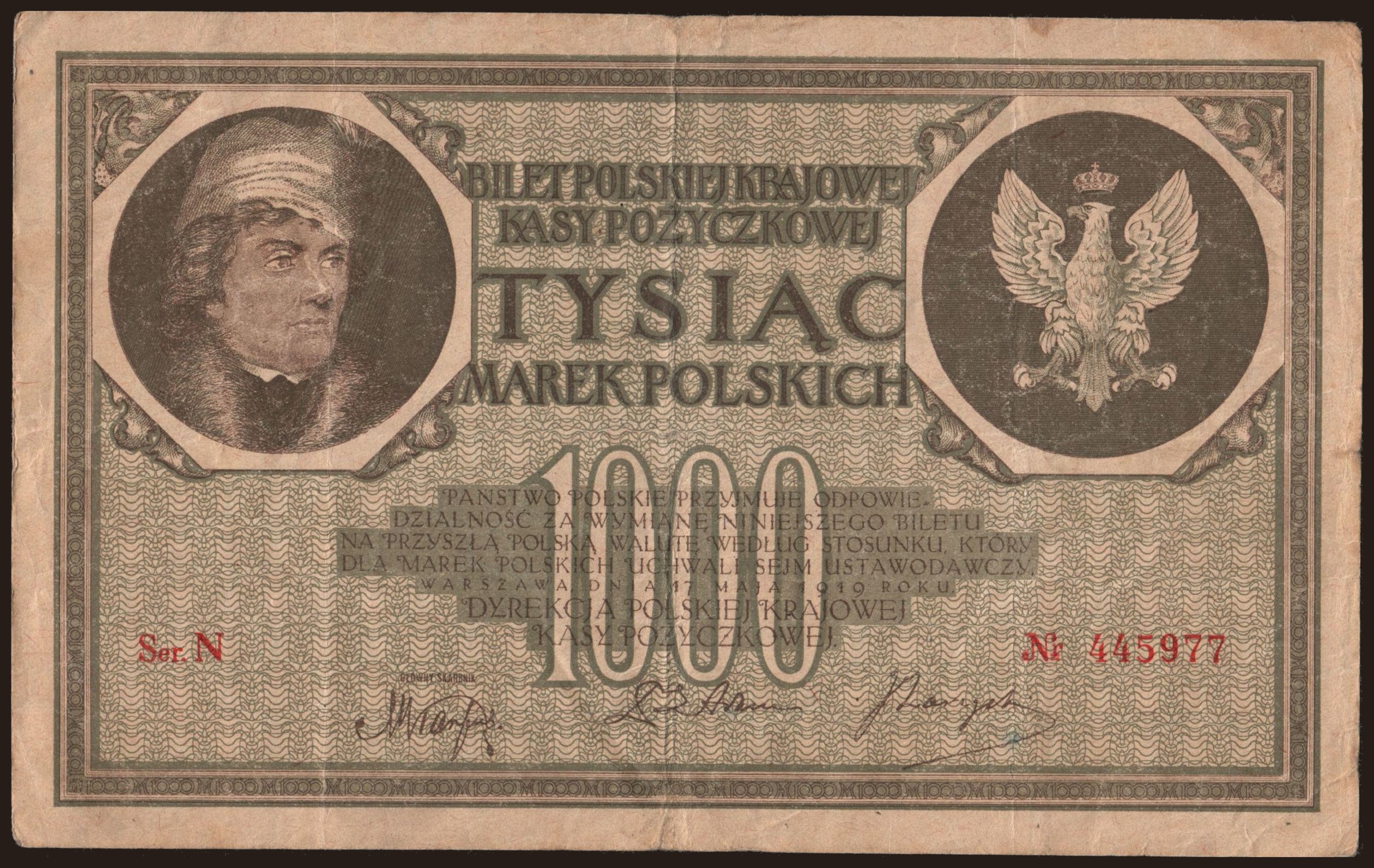 1000 marek, 1919