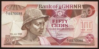 50 cedis, 1986