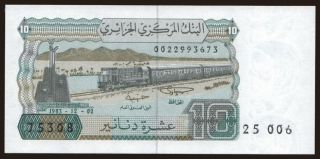 10 dinars, 1983