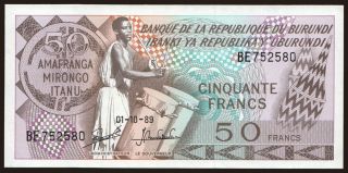 50 francs, 1989