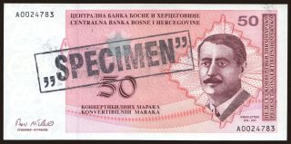 50 maraka, 1998, SPECIMEN