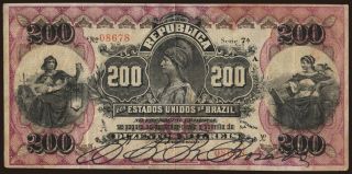 200 mil reis, 1897, falsum