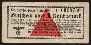 Lagergeld, 1 Reichsmark, 1939
