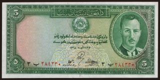 5 afghanis, 1939