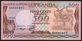 500 francs, 1981