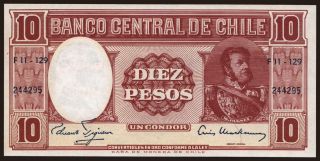 10 pesos/ 1 centesimo, 1960