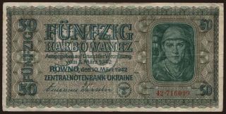 Rowno, 50 Karbowanez, 1942