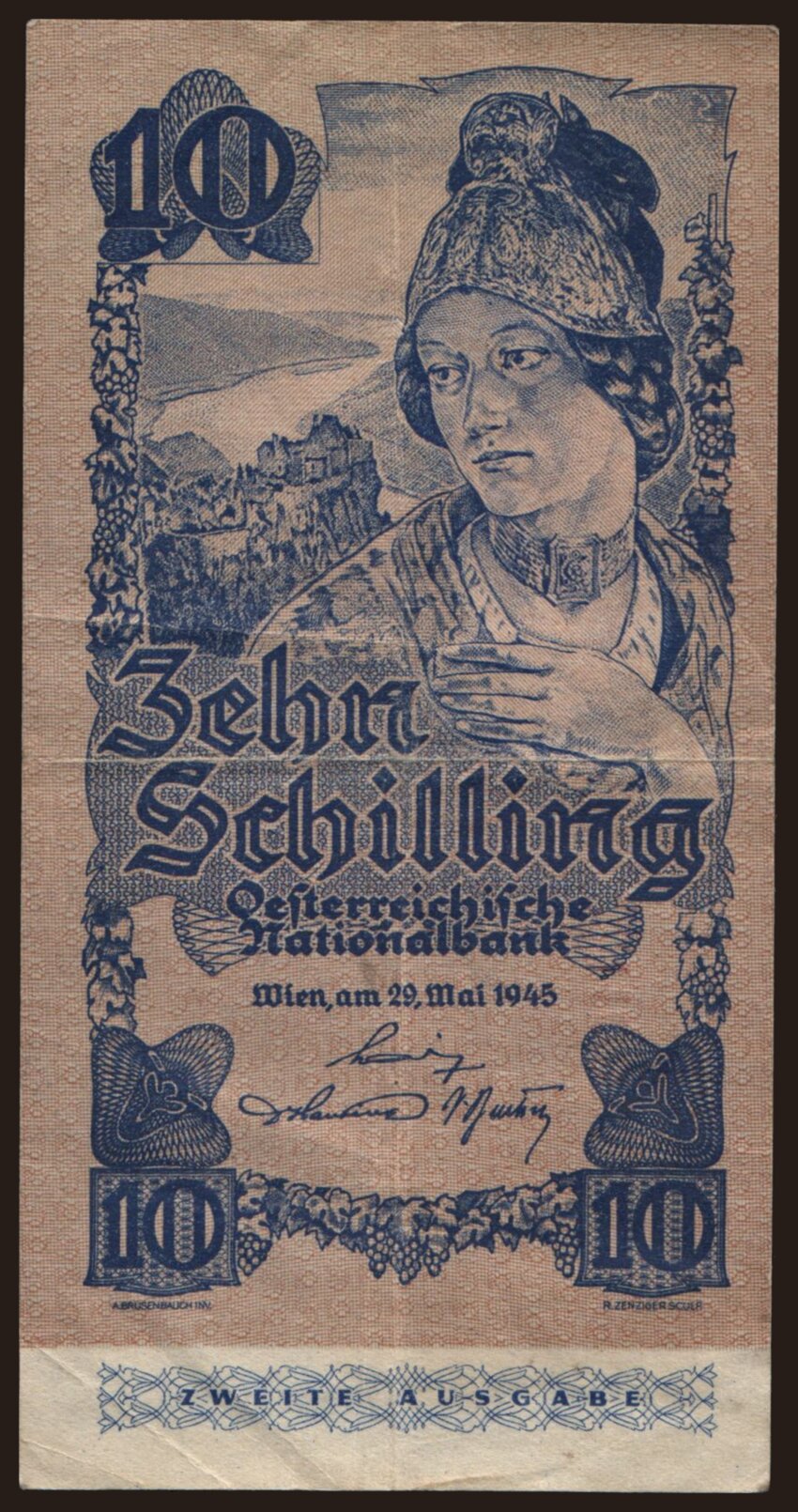 10 Schilling, 1945