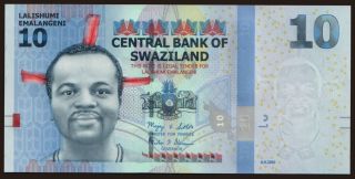 10 emalangeni, 2010