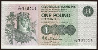 Clydesdale Bank, 1 pound, 1983