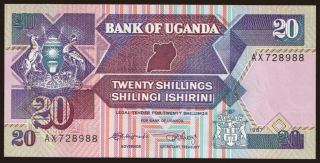 20 shillings, 1987