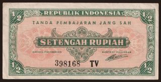1/2 rupiah, 1945