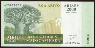 2000 ariary, 2003