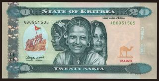 20 nakfa, 2012
