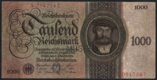 1000 Reichsmark, 1924, Q/A, MUSTER