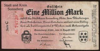 Sonneberg/ Stadt und Kreis, 1.000.000 Mark, 1923