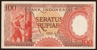 100 rupiah, 1958