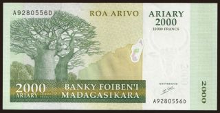 2000 ariary, 2003