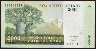 2000 ariary, 2009