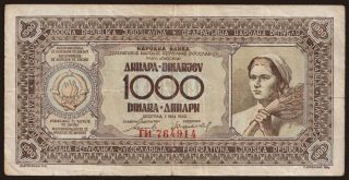 1000 dinara, 1946