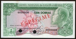 100 dobras, 1977, SPECIMEN