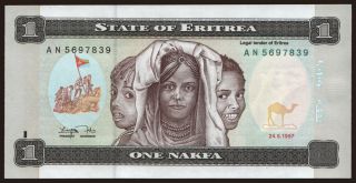 1 nakfa, 1997