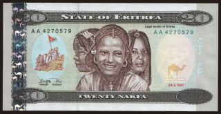 20 nakfa, 1997