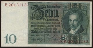 10 Reichsmark, 1929, F/E