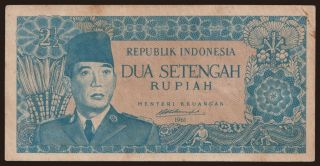 2 1/2 rupiah, 1961
