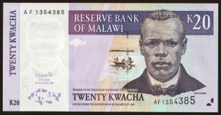 20 kwacha, 2001