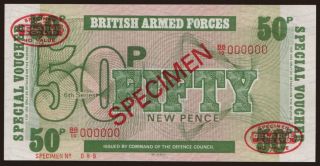 British Armed Forces, 50 pence, 1972, SPECIMEN
