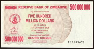 500.000.000 dollars, 2008