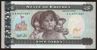 5 nakfa, 1997