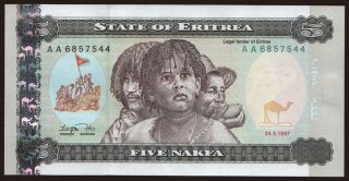 5 nakfa, 1997