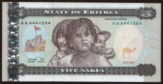 5 nakfa, 1997