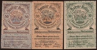 Amstetten/ Antisemitenbund, 10, 20, 50 Heller, 1920